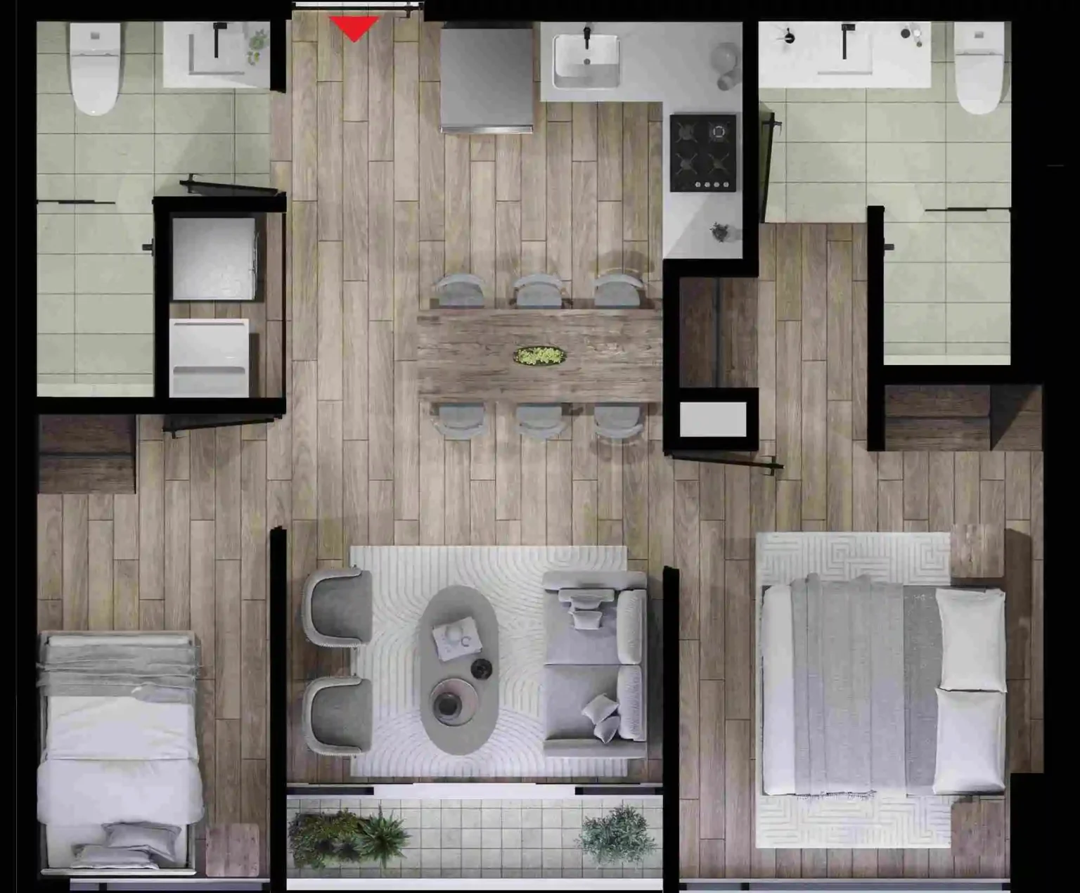Tipología 50m2 Lift
